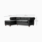 Chesterfield en L con Chaise Longue