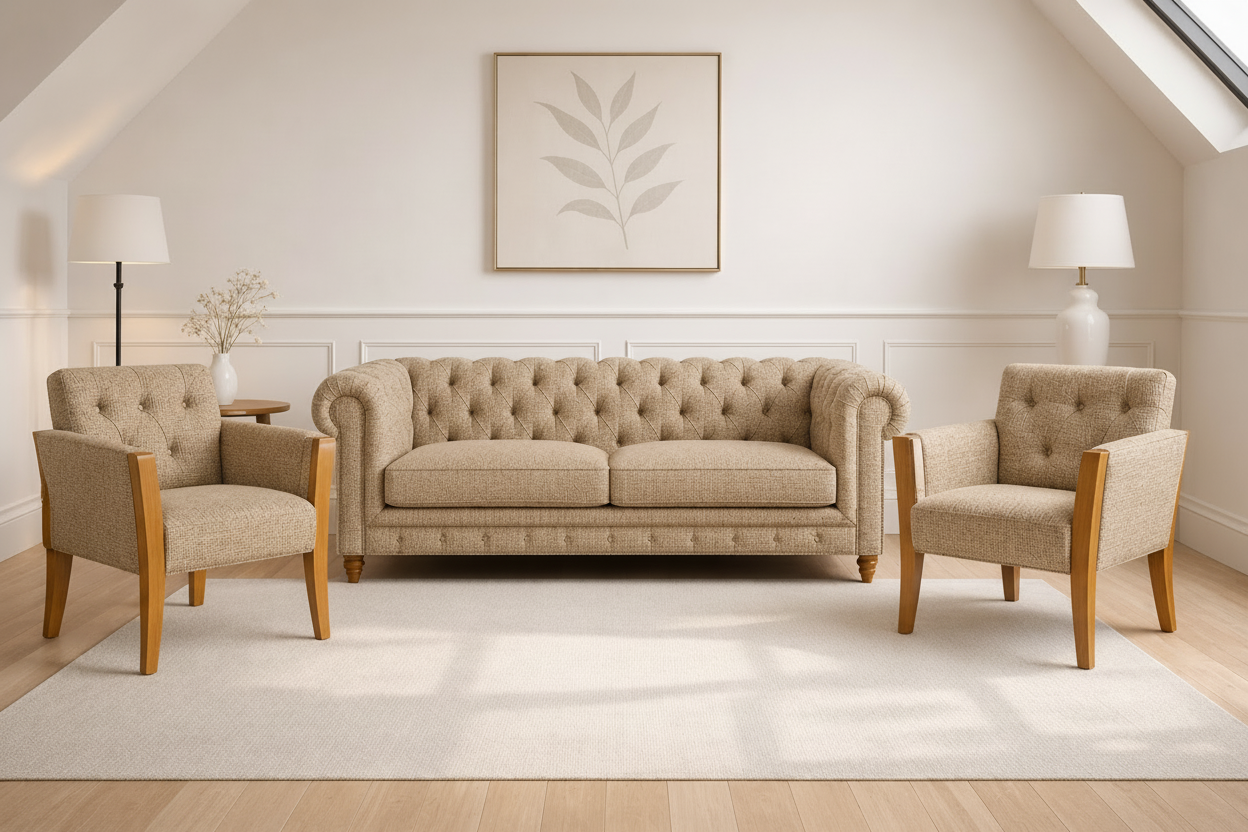 Set Living 2-1-1 Chesterfield – Sofá Hogar