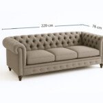 Sofá Chesterfield 3 Cuerpos _2