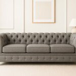 Sofá Chesterfield 3 Cuerpos gris medio