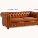 Sofá de cuerina Chesterfield _3