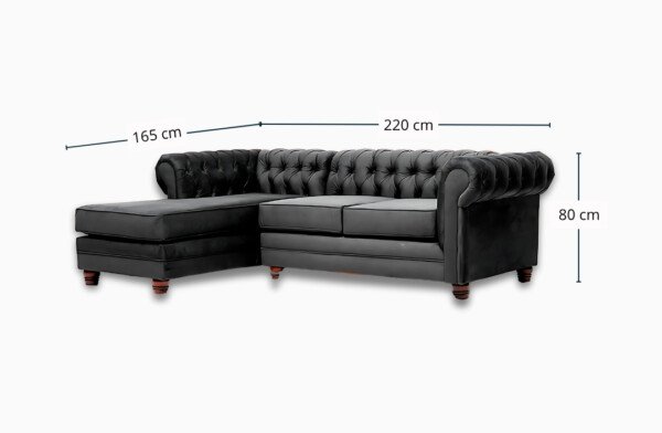 Sofá Seccional Chesterfield 3 plazas _3